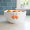 Cute Orange Fruit Earrings Lightweight Novelty