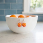 Cute Orange Fruit Earrings Lightweight Novelty