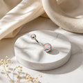 Multicolor CZ Belly Button Ring, Stainless Steel Piercing