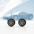 Car Tire Wheel Dangle Earrings Fun Automotive Jewelry