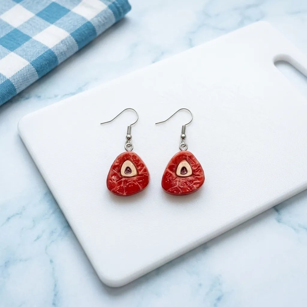 Lamb Chop Dangle Earrings for Fun Food Jewelry Fans