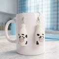 Cute Cow Milk Bottle Earrings Novelty Jewelry