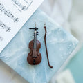 Violin and Bow Dangle Earrings for Music Lovers Charm
