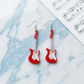 Electric Guitar Dangle Earrings for Music Lovers and Fans