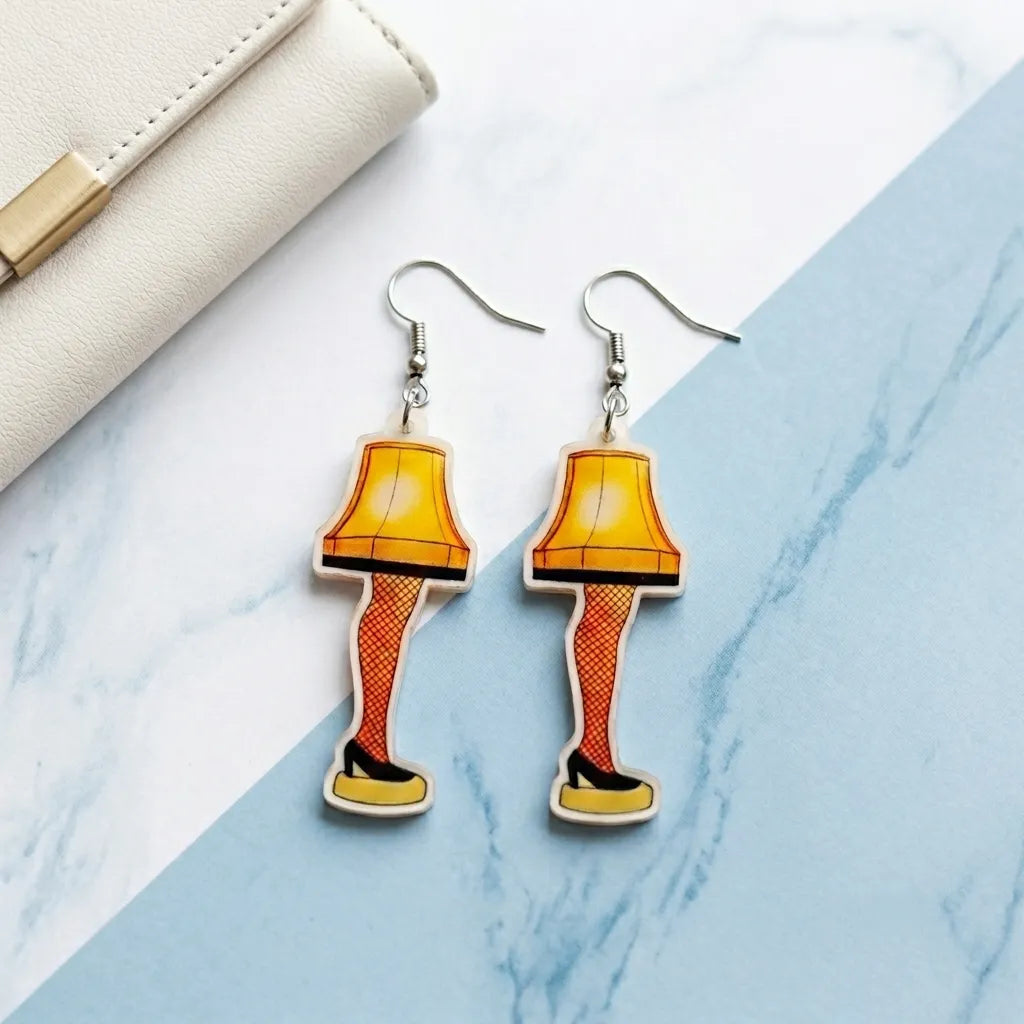 Leg Lamp Drop Earrings Inspired by a Classic Holiday Icon