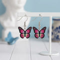 Pink Butterfly Dangle Earrings for Everyday Nature Inspired Style