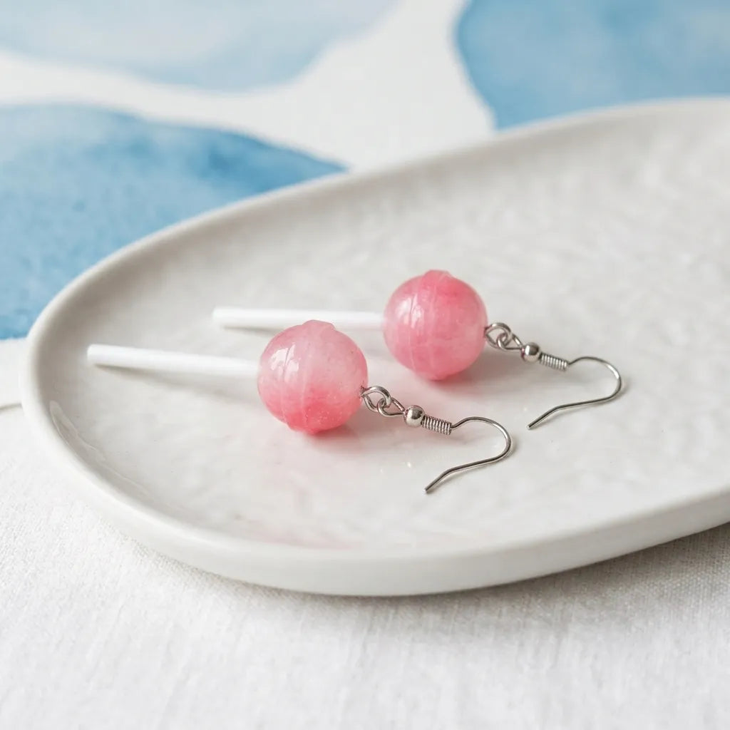 Lollipop Drop Earrings with Sweet Candy-Inspired Design