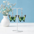 Green Butterfly Drop Earrings with Nature-Inspired Design