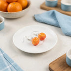 Cute Orange Fruit Earrings Lightweight Novelty