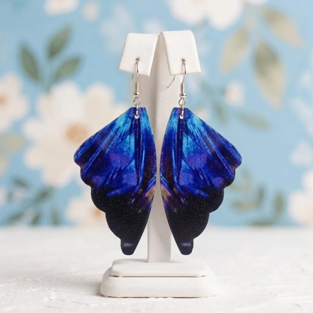 Colorful Butterfly Wing Earrings Lightweight Novelty
