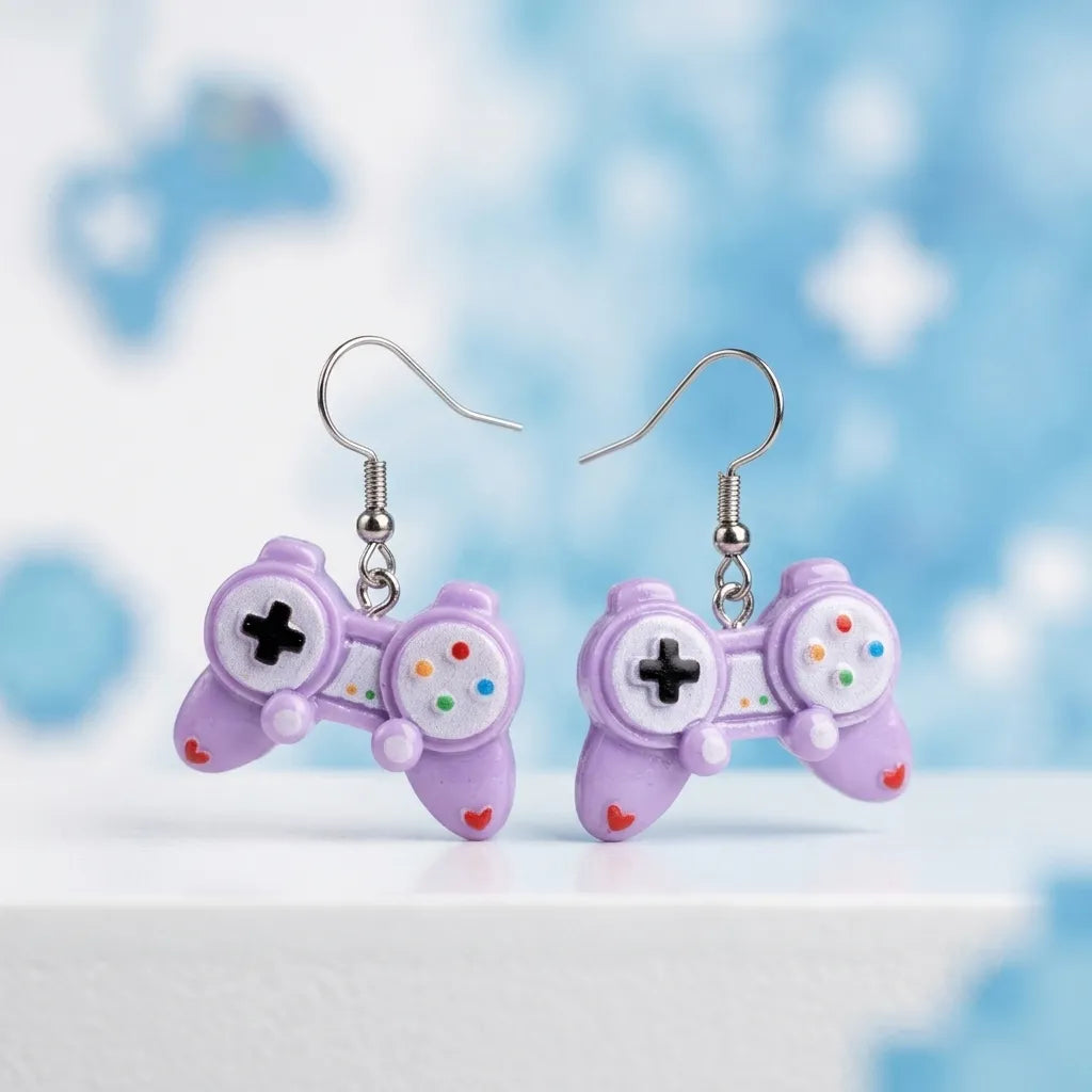 Cute Game Controller Earrings Lightweight Novelty