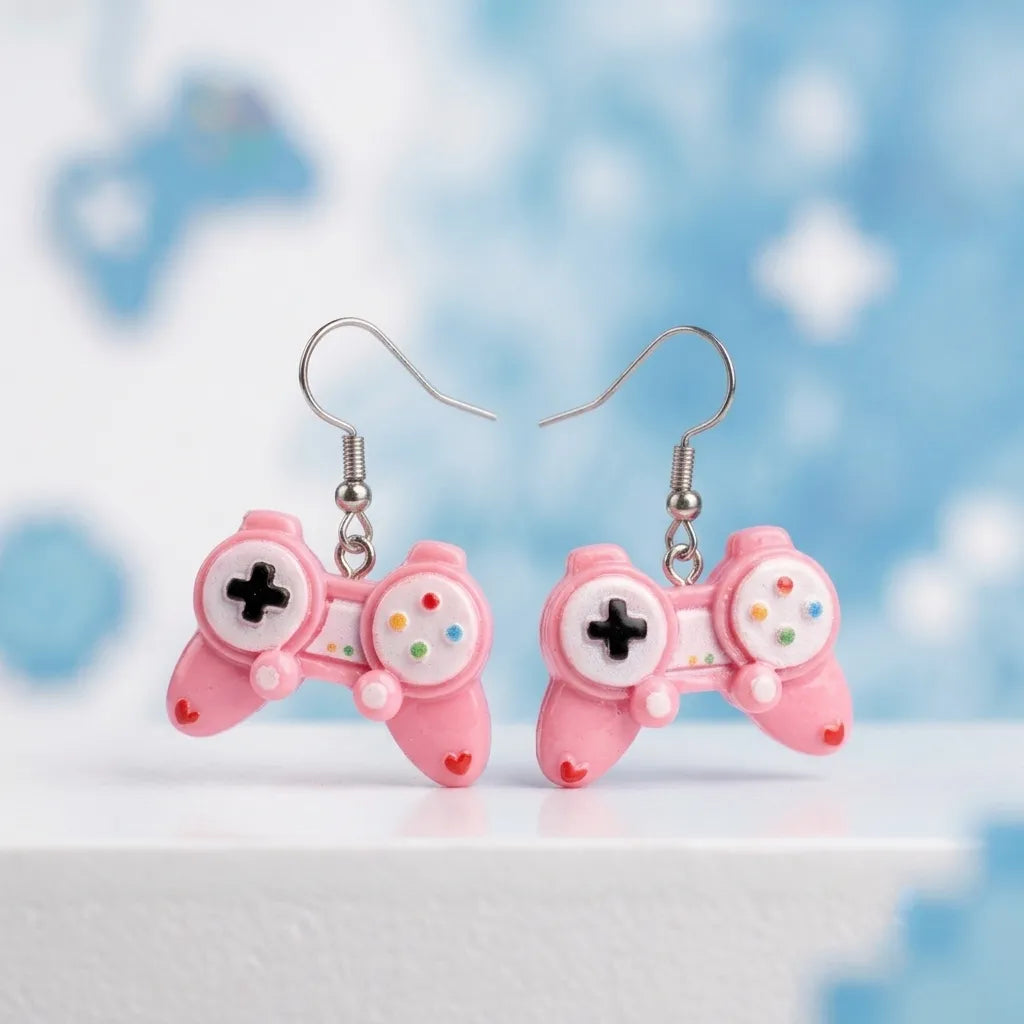 Cute Game Controller Earrings Lightweight Novelty