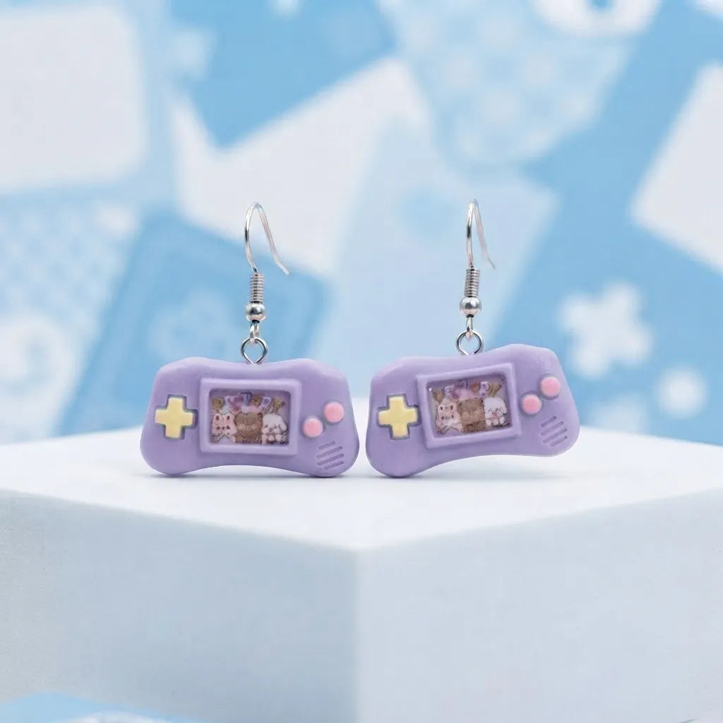 Cute Game Console Earrings Kawaii Gamer Charm