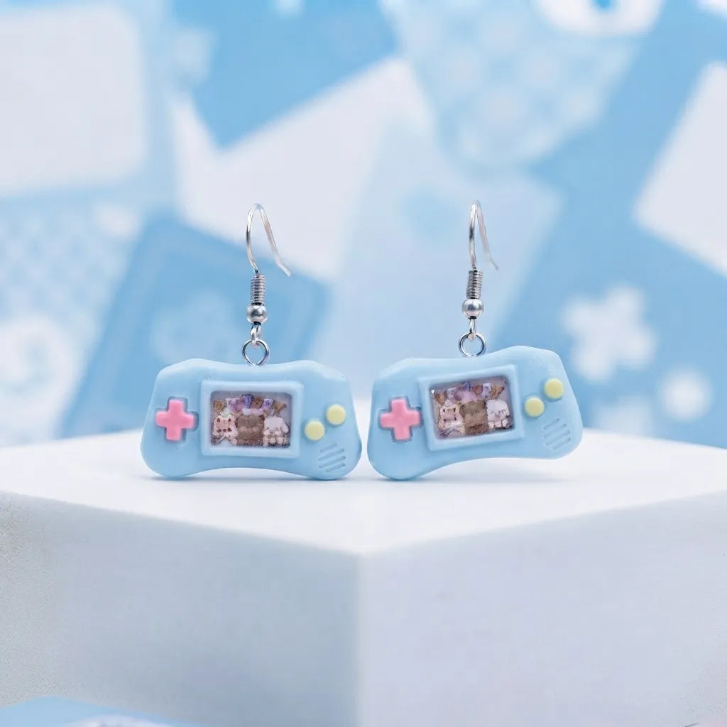 Cute Game Console Earrings Kawaii Gamer Charm