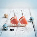 Teeth Earrings Spooky Halloween Statement Jewelry 