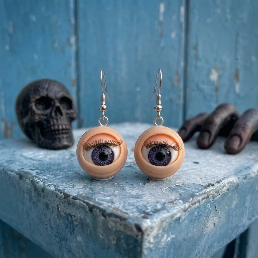 Horror Eyeball Earrings Halloween Statement Jewelry 