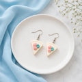 Cute Cake Slice Dangle Earrings for Kawaii Sweet Style
