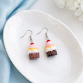 Cute Cupcake Dangle Earrings for Kawaii Y2K Outfits