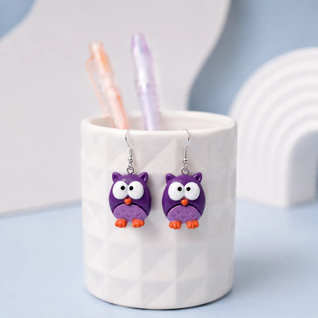 Cute Owl Drop Earrings for Playful Everyday Outfits