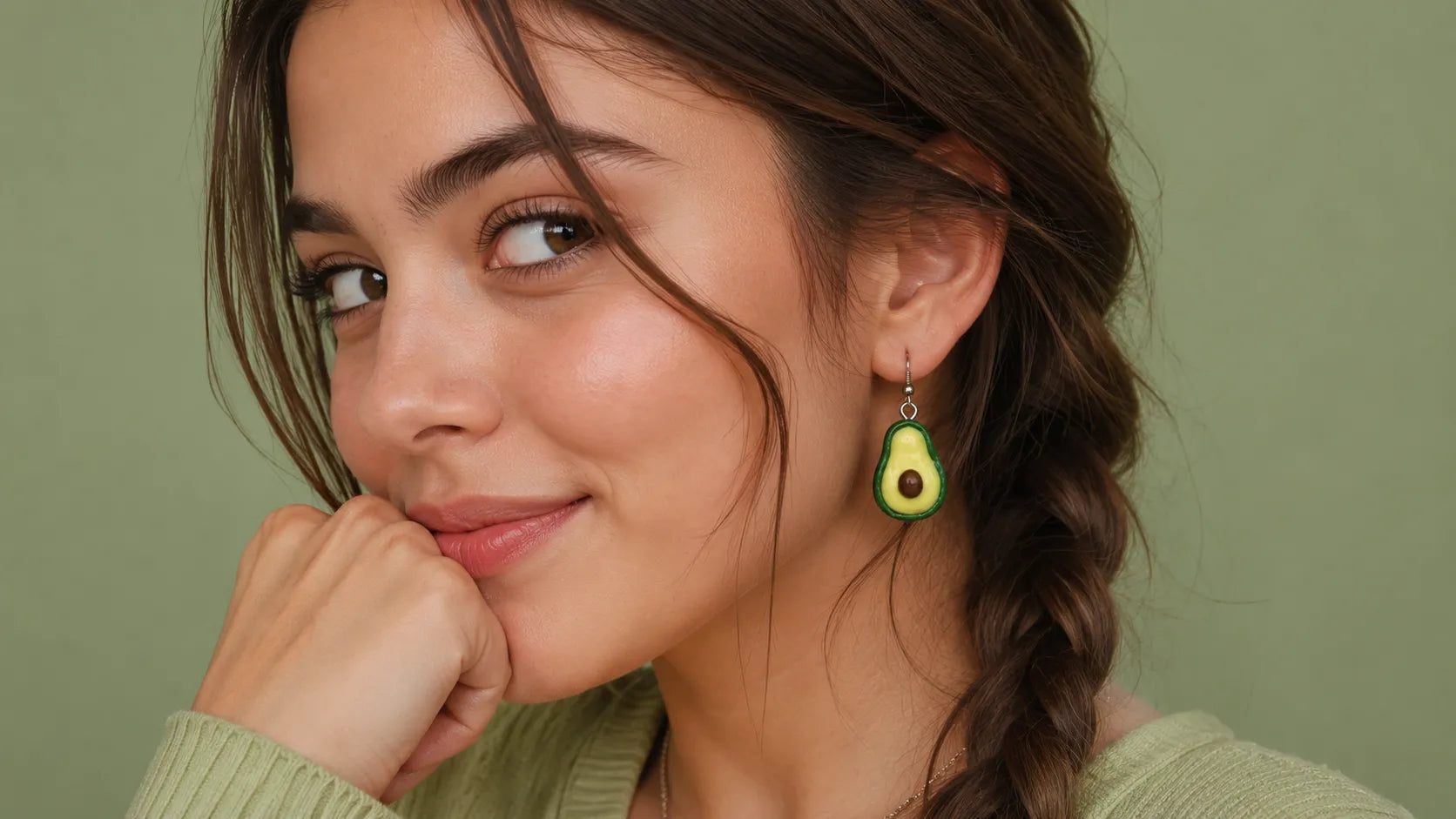 Cute Avocado Drop Earrings for Trendy Everyday Style