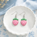Cute Strawberry Dangle Earrings for Kawaii Y2K Style
