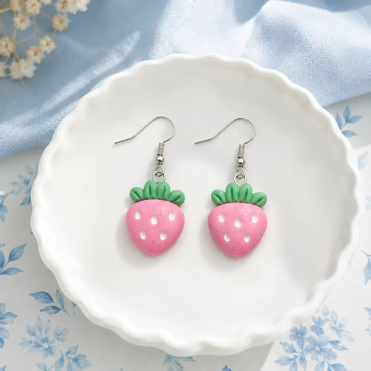 Cute Strawberry Dangle Earrings for Kawaii Y2K Style