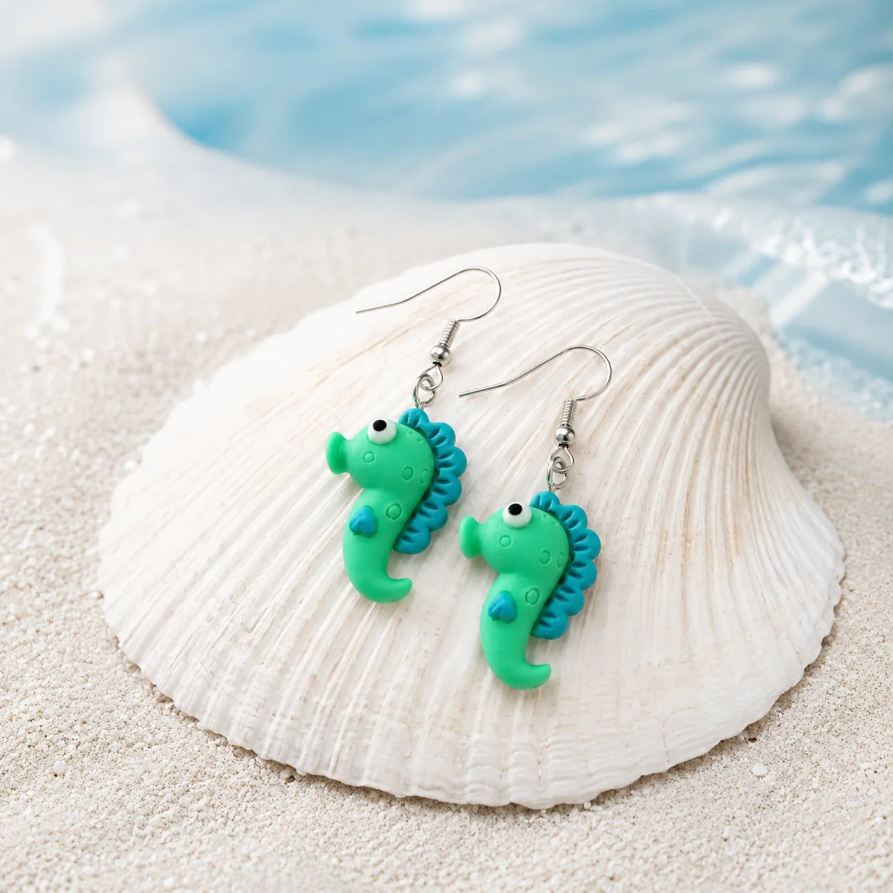 Cute Seahorse Drop Earrings for Beachy Style