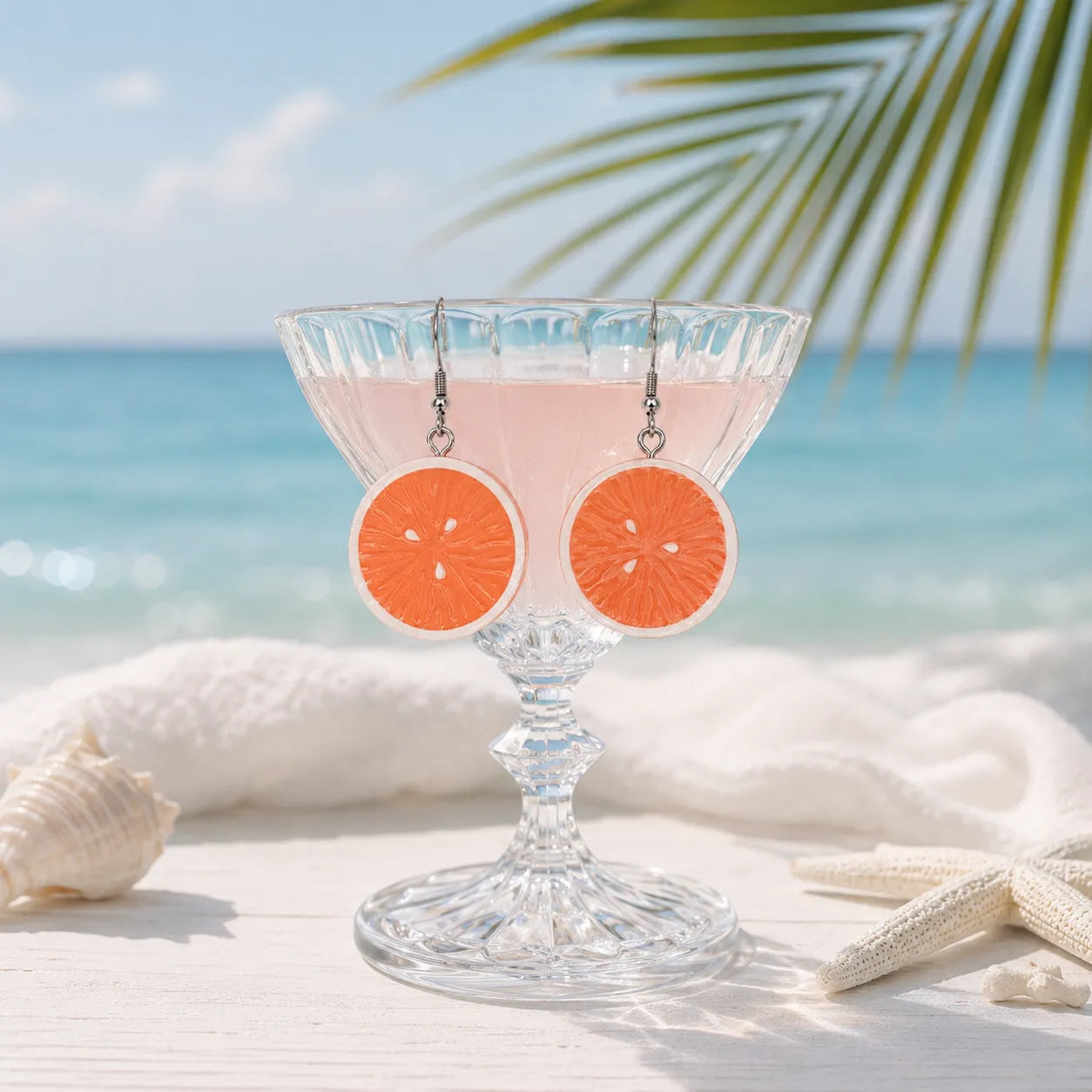 Orange Slice Drop Earrings for Playful Summer Style