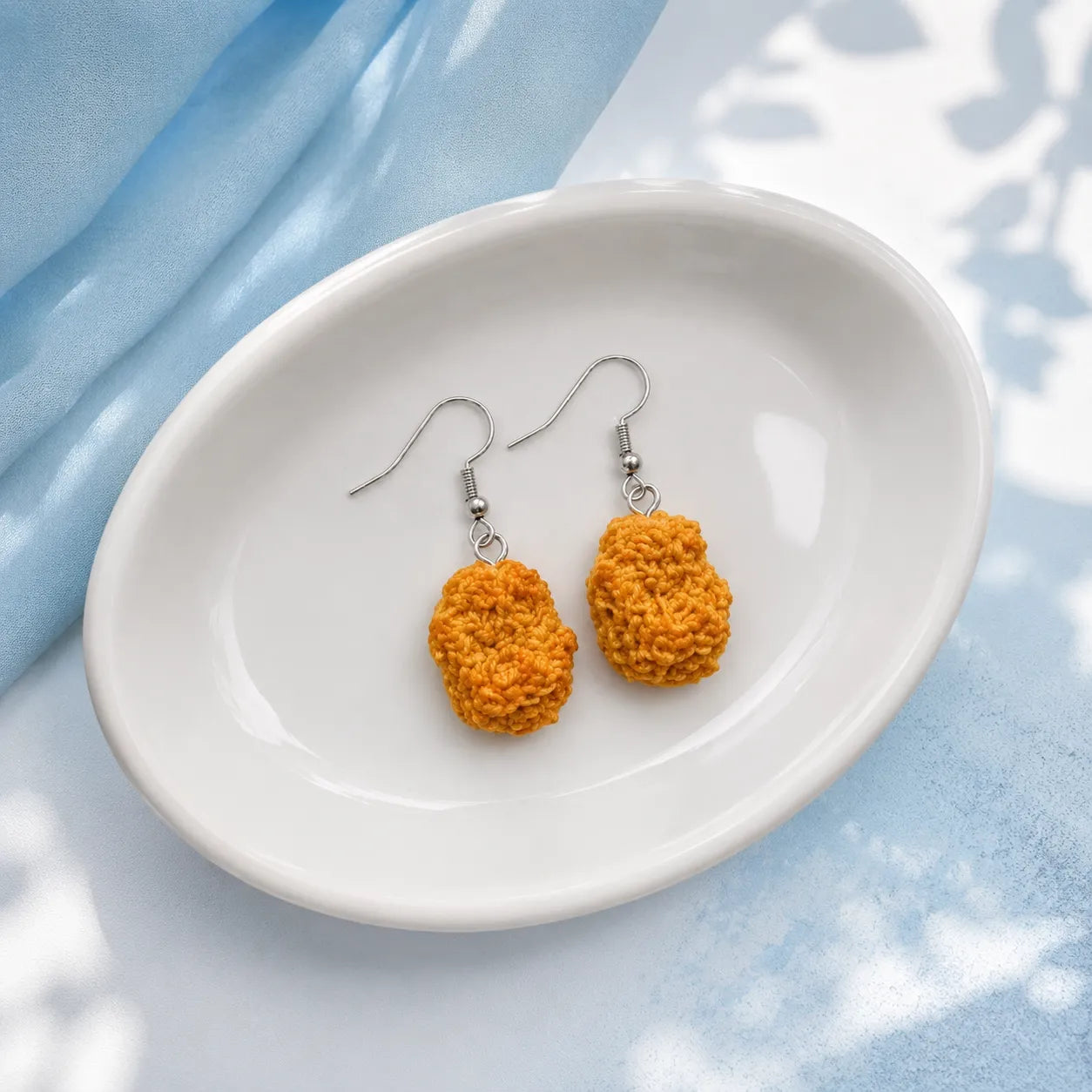 Funny Fried Chicken Dangle Earrings for Kawaii Y2K Style