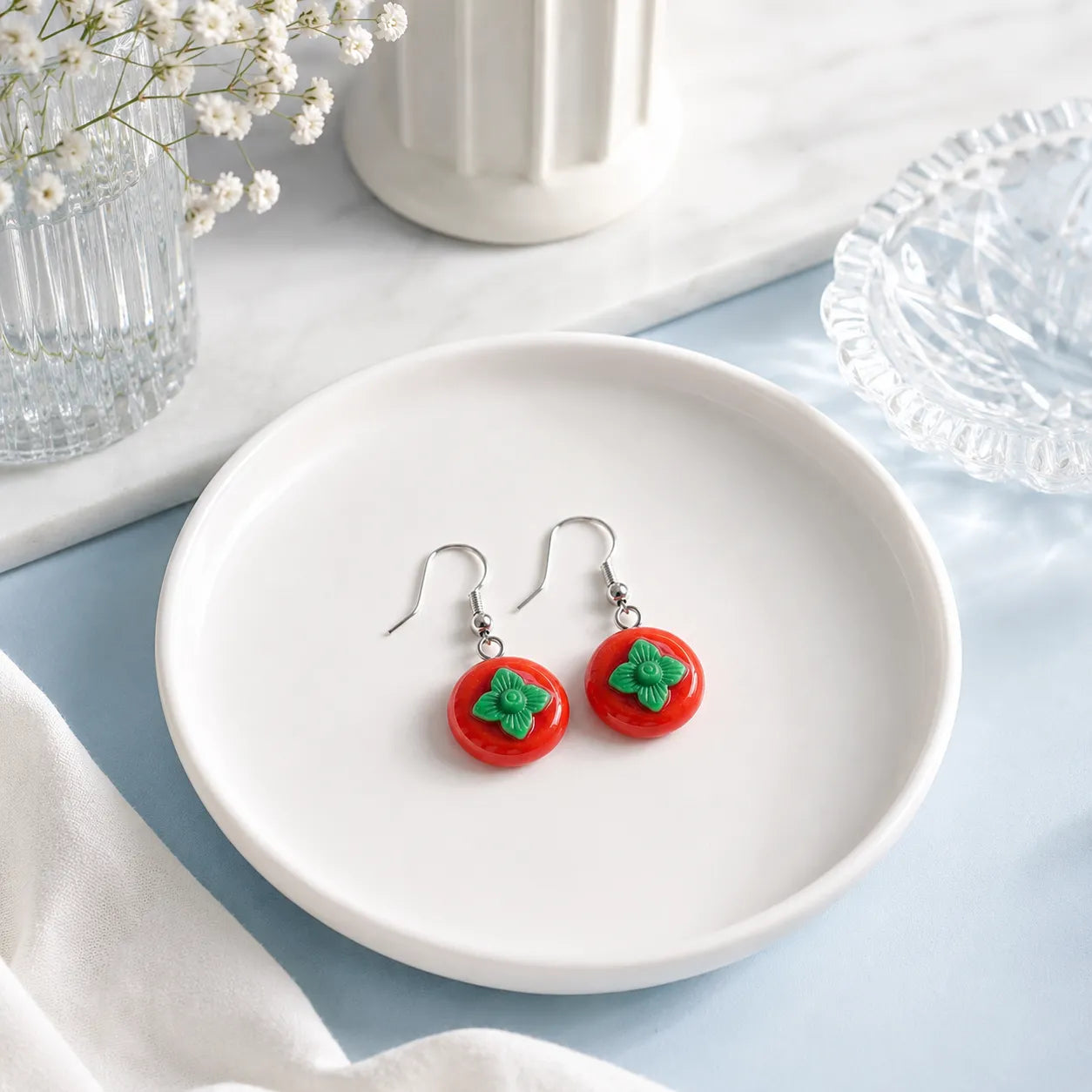 Persimmon Drop Earrings for Cute Everyday Style Looks