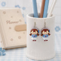 Cute Little Girl Doll Dangle Earrings for Women and Teens