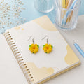 Yellow Flower Drop Earrings for Bright Everyday Style