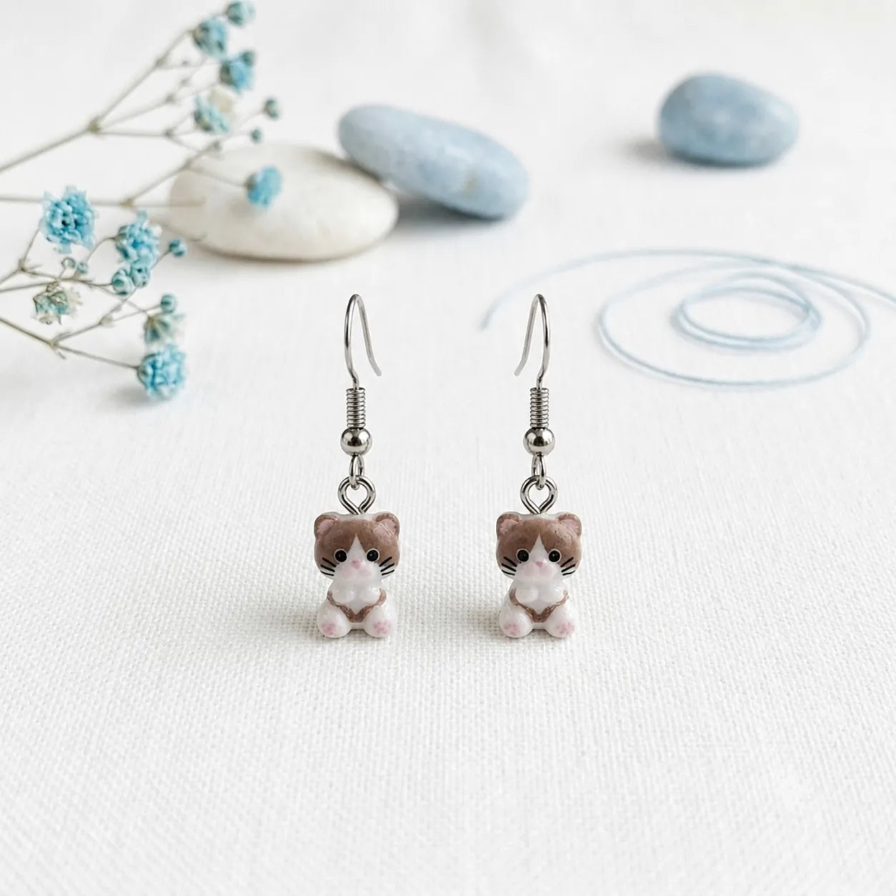 Cute Kitten Dangle Earrings for Cat Lovers Everyday Style