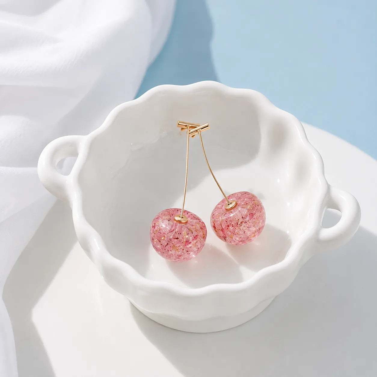 Cute Cherry Drop Earrings for Sweet Y2K Outfits