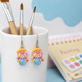 Cute Little Artist Girl Dangle Earrings for Women Teens