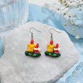 Festive Candle Drop Earrings for Holiday Party Outfits