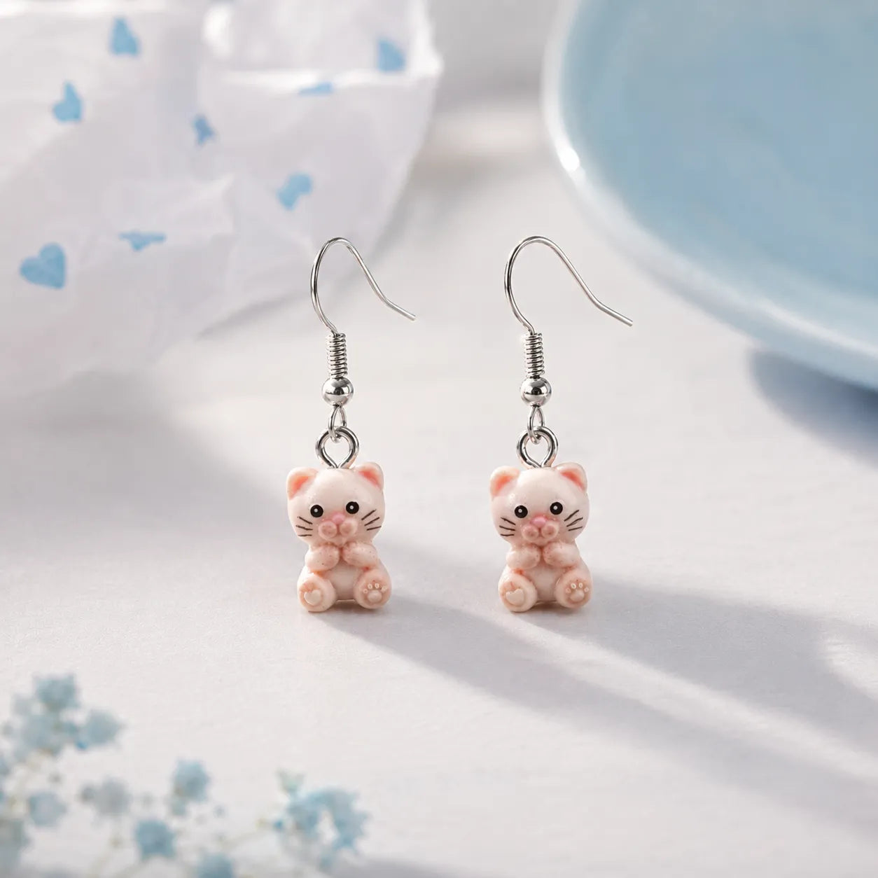 Cute Kitten Dangle Earrings for Cat Lovers Everyday Style