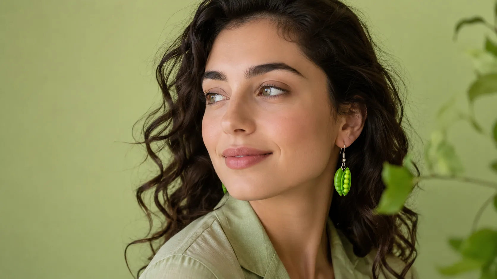 Cute Pea Pod Earrings for Playful Everyday Style