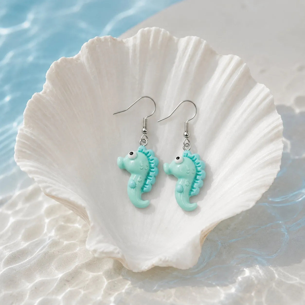 Cute Seahorse Drop Earrings for Beachy Style