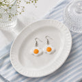 Fried Egg Dangle Earrings for Cute Food Jewelry Fans