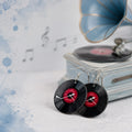 Vinyl Record Drop Earrings for Retro Music Lover Style