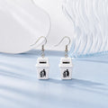 Garbage Can Dangle Earrings Funny Novelty Statement Jewelry